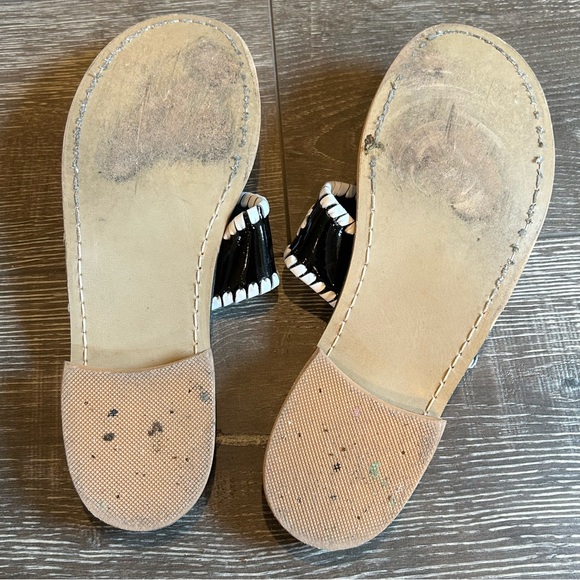 Black Patent Leather Jack Rogers Sandals - Picture 6 of 7